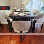 COMEDOR MAURIZZIO 8 PUESTOS PLATA + GRIS