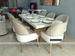 COMEDOR CATALINA PLUS 8 SILLAS BEIGE