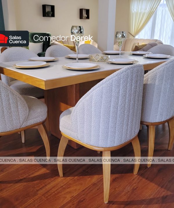 COMEDOR DEREK 8 SILLAS BEIGE